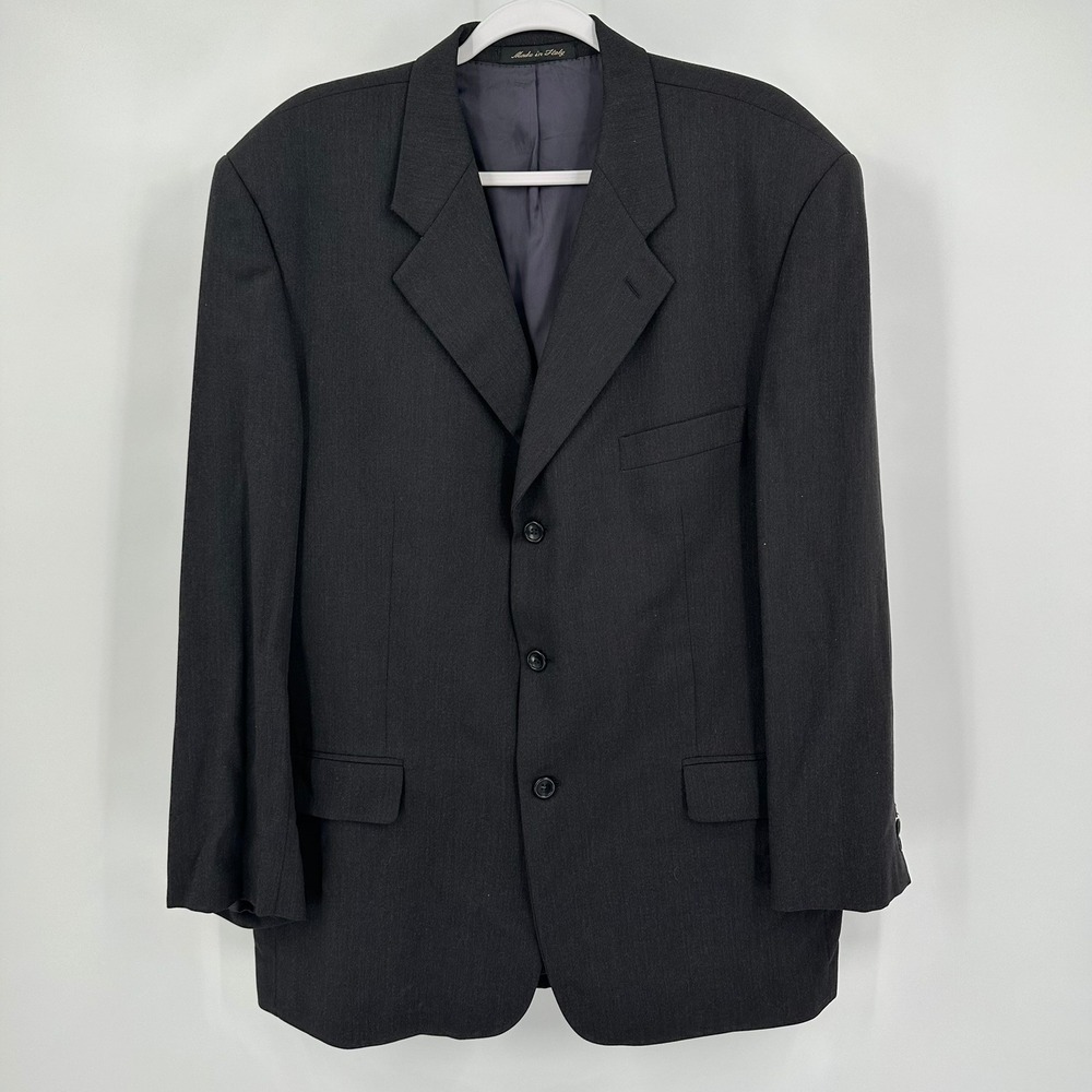 Pavone Giovanni Tonella Cloth Blazer Mens 44R Gray Made in Italy Wool Blend‎